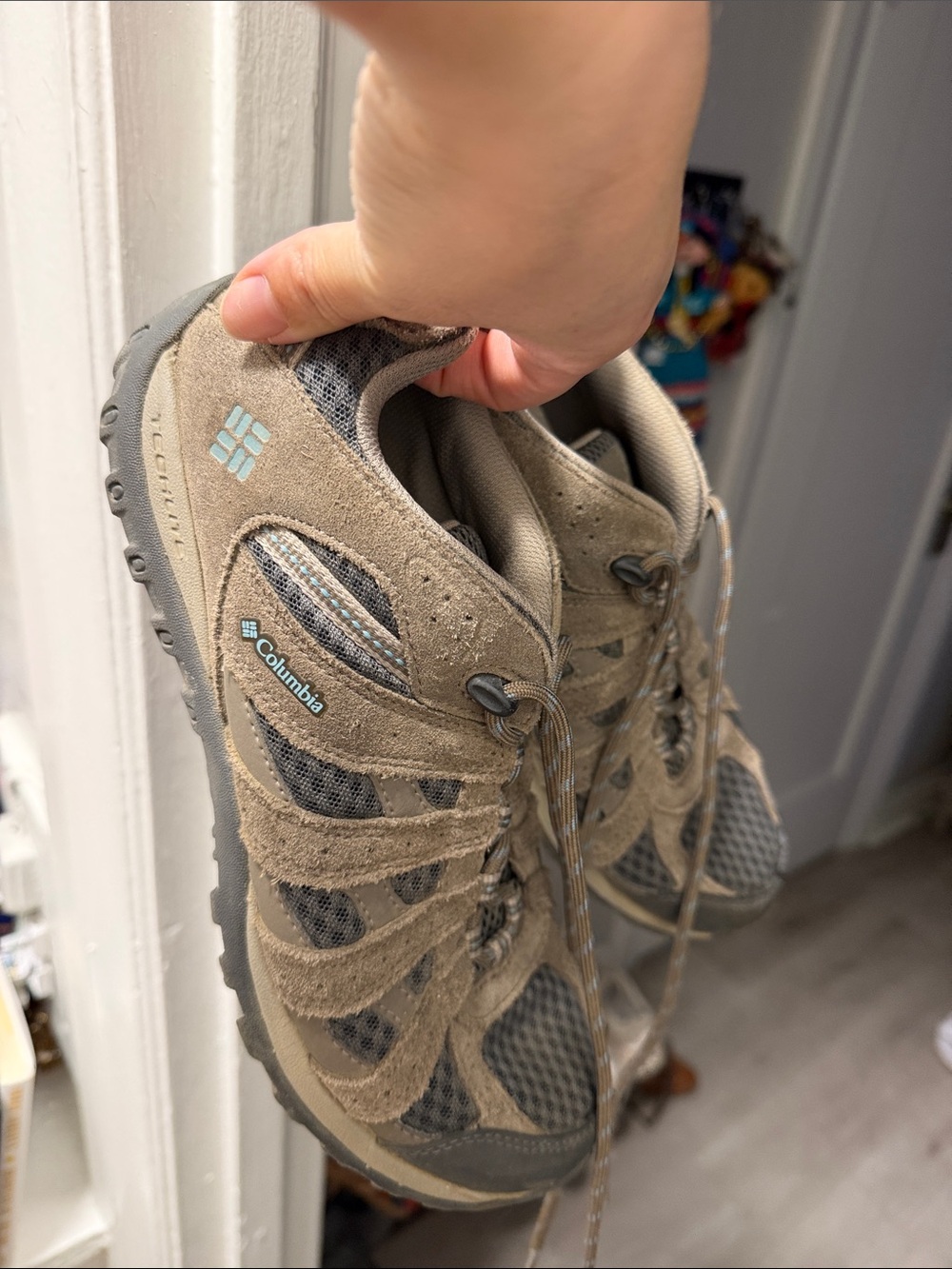 Columbia Kids Tan and Gray Trail Sneakers